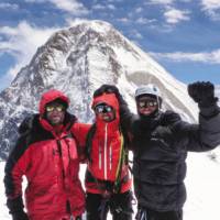 On Chapayev Peak with Khan Tengri in the background | Warren Townsden