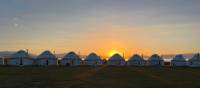 Yurts at sunset on Son Kul Lake, Kyrgyzstan | SB