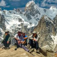 Enjoying the well earned views in Pakistan's Karakoram mountains | Michael Grimwade