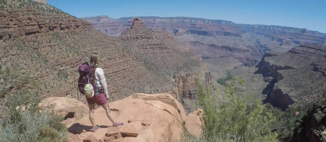 Looking down toward Indian Garden on on the way to Plateau Point, Grand Canyon | Brad Atwal