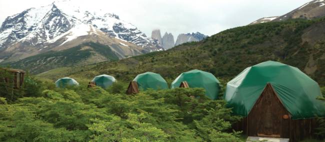 Vibrant scenery across Patagonia Eco Camp domes